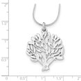 thumbnail image 2 of SS White Ice Diamond Tree Pendant Necklace 18 Inch, 2 of 3
