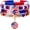 style2, variant on Red, White & Blue Beaded Stretch Bracelets American Flag USA Patriotic Accessories Stylish Patriotic Adornments