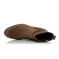 thumbnail image 6 of Polar Fox Derrick MPX806077 Classic Chelsea Boots with Strap and Buckle, in Cognac Suede, Men's Size 7.5, 6 of 8