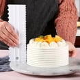 thumbnail image 3 of Cream Scraper Plastic Double Sided Tooth Cake Scraper Double-sided Cake Cream Smoothers DIY Baking Tools Cake Decorating Comb, 3 of 10