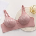thumbnail image 4 of Bigersell Women's Bras Clearance Women's Solid Color Underwire Oversized Gathering Underwear Daily Bra Demi Cup Bra Style F-1102 Pinks XXL, 4 of 6