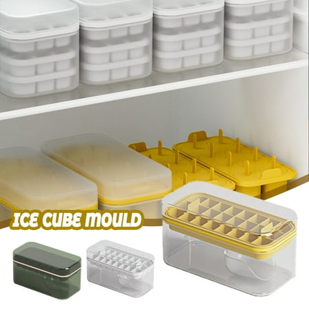 

Ice Cube Stencil Large Capacity Ice Tray Ice Box with Lid Ice Storage Box DIY