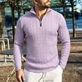 thumbnail image 3 of Lpmadey Men's Quarter Zip Pullover Sweater Lightweight Mock Neck Sweatshirts Waffle Knit Long Sleeve Golf Shirts, 3 of 6