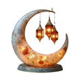 thumbnail image 3 of Decoración acrílica para Ramadán, soporte de escritorio plano 2D para coleccionar obras de arte con base estilo B, 3 of 9