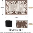 thumbnail image 2 of Outdoor Rug 6x9 ft Reversible Patio Rug Mat Outdoor Carpet Waterproof Camping Rugs Plastic Straw Rugs-Patio RV Camper Balcony Backyard Picnic Deck Pool Beach Mat Coconut Palm Leaf Rug Brown & Beige, 2 of 7