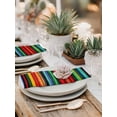 thumbnail image 6 of nqOlkjepod Colored Stripes Cloth Napkins Set of 4 Reusable Dinner Napkins, Abstract Striped Red Green Blue Striped Cocktail Napkin Washable Table Napkins for Wedding/Party/Baby Shower 20"x20", 6 of 8