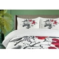 thumbnail image 4 of Ambesonne Rowan Duvet Cover Sets, Rural Natural Foliage, 2-Queen, Grey Ruby Black, 4 of 7