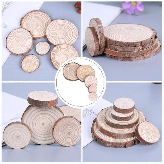 WESIEVYA 5Pcs Wood Disks Assorted Color 20.00X20.00X2.00in for DIY Crafts and Christmas Decorations