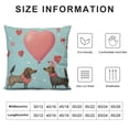 thumbnail image 5 of YINGXI Valentines Day Pillow Covers, Valentines Day Weenie Dog Gifts for Women, Valentines Day Decor, Valentines Day Gifts for Him Her Lover 24x24in, 5 of 5