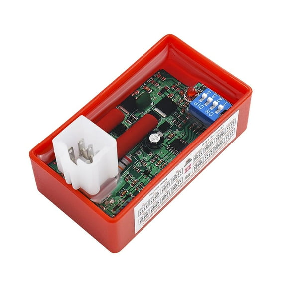 5 Pin Adjustable AC CDI Box with DIP Switch, Motorcycle Ignition Box, Dual Plug CDI Box, AC CDI Ignition Box for Wave100 Racing C100 AT110 C90 BIZ100