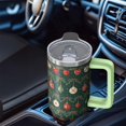 thumbnail image 5 of Christmas Tree 30oz Tumbler with Handle and Straw Lid, Winter Holiday Coffee Cup, Stainless Steel Leak Proof Mug, Gifts for Women Men, 5 of 5