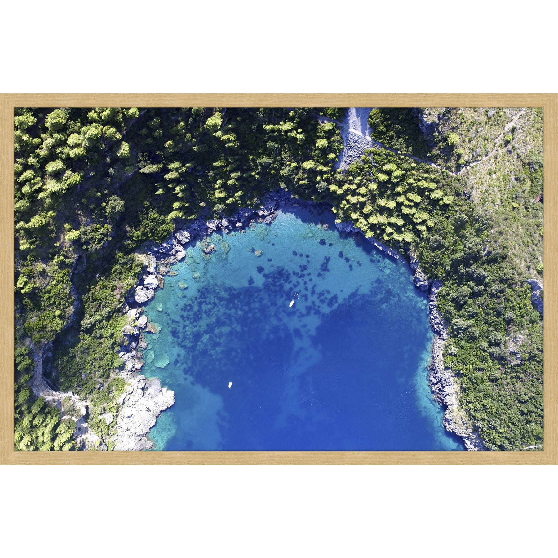 "Deep Blue Lagoon" Framed Painting Print