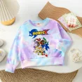thumbnail image 2 of Sudadera con capucha y teñido anudado de Sonics para niños y niñas, con estampado de dibujos animados, unisex, estilo primavera y otoño, 2 of 5