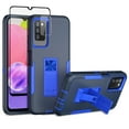 thumbnail image 1 of Xhy Samsung Galaxy A03S case with Stand, 2x Screen Protector + 1x Camera Lens Protector, Military Grade Case with Magnetic Car Mount, Samsung A03S Phone Case for Men Women, Dark blue & Blue, 1 of 6