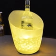 thumbnail image 4 of Cubo de hielo LED, enfriador de vino LED impermeable con cambio de color, champán retro Amarillo, 4 of 8