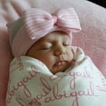 thumbnail image 4 of Spring Hue Newborn Baby Girl Colorful Striped Bow Cotton Hat, 4 of 5