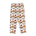 thumbnail image 6 of Uemuo Maple leaf nut Mushroom Pattern Women's Wide Leg Palazzo Lounge Pants with Pockets Light Weight Loose Comfy Casual Pajama Pants-Medium, 6 of 9