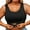 A-Black356, variant on Womens Front Closure Wide Strap Tank Bras Seamless Wireless Bralette Support Side Push Up Everyday Workout Bras