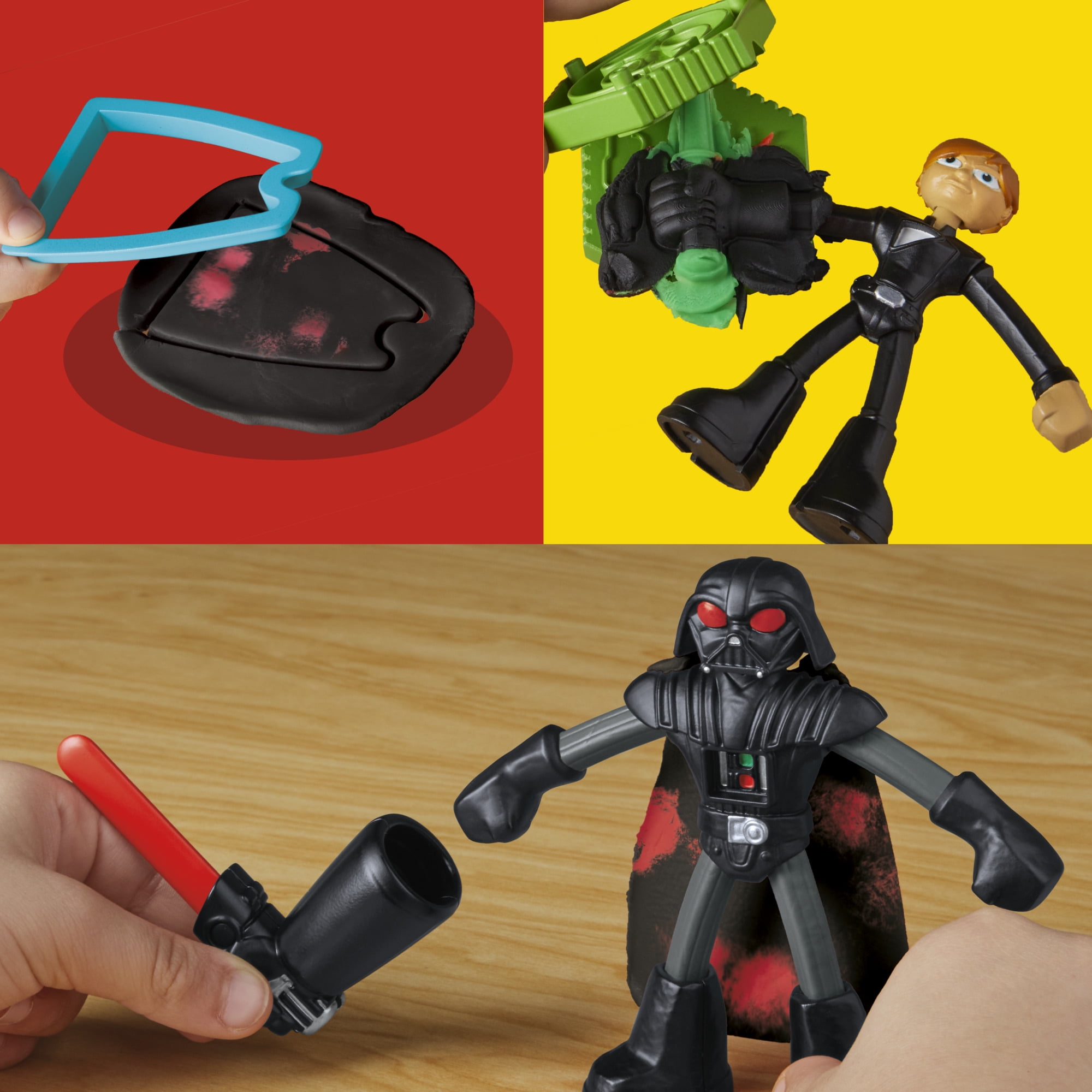 Play-Doh Star Wars Moulage sabre laser, coffret de pâte à modeler avec 2 figurines de 10 cm