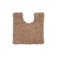 thumbnail image 2 of Home Weavers Fantasia Collection Toilet Rugs U Shaped Contour, Extra Thick Bathroom Rug, Non-Slip Contour Mat for Bathroom, 100% Cotton Soft & Water Absorbent, Machine Washable, 20"x20" Contour, Linen, 2 of 6