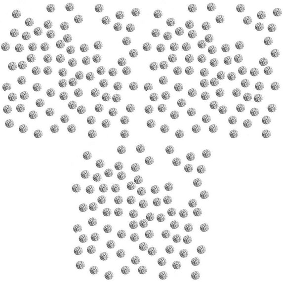 3x100 Pieces Round Clay Rhinestone Disco Ball Beads