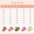 thumbnail image 6 of Women's Fluffy Rabbit Slippers With Floral Ears Plush Bunny Bedroom House Shoes Adult Cotton Cute Indoor Winter Non Slip Animal Slippers, 6 of 6