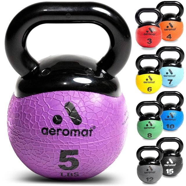 Balón medicinal con pesas rusas Aeromat Elite Mini, 2,3 kg, color morado