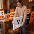 thumbnail image 7 of Halloween Ghost Decor 79 Inch Dining Chair Cover Spooky Jack O Lantern Face Halloween Decor for Indoor Home Party Halloween Home Decor Accent, 1 Pack, 7 of 7