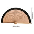 thumbnail image 3 of Vjnyvs Hand Held Folding Fan for Women,Vintage Bamboo Silk Fans, Elegant Foldable Fans for Dance, Music Festival, Wedding, Church, 3 of 7