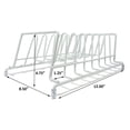 thumbnail image 6 of Drevy Plates Holder Pots Pans Lid Organizer Rack for Cabinet, Pantry or Kitchen Counter (THREE, WHITE), 6 of 7