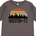 thumbnail image 4 of Inktastic Houston Texas Skyline Retro Boys or Girls Long Sleeve Toddler T-Shirt, 4 of 5