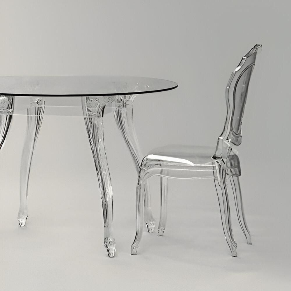 Heavenly Collection Clear Plastic Armless Chair for Dining Area