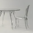 thumbnail image 3 of Heavenly Collection Clear Plastic Armless Chair for Dining Area, 3 of 9