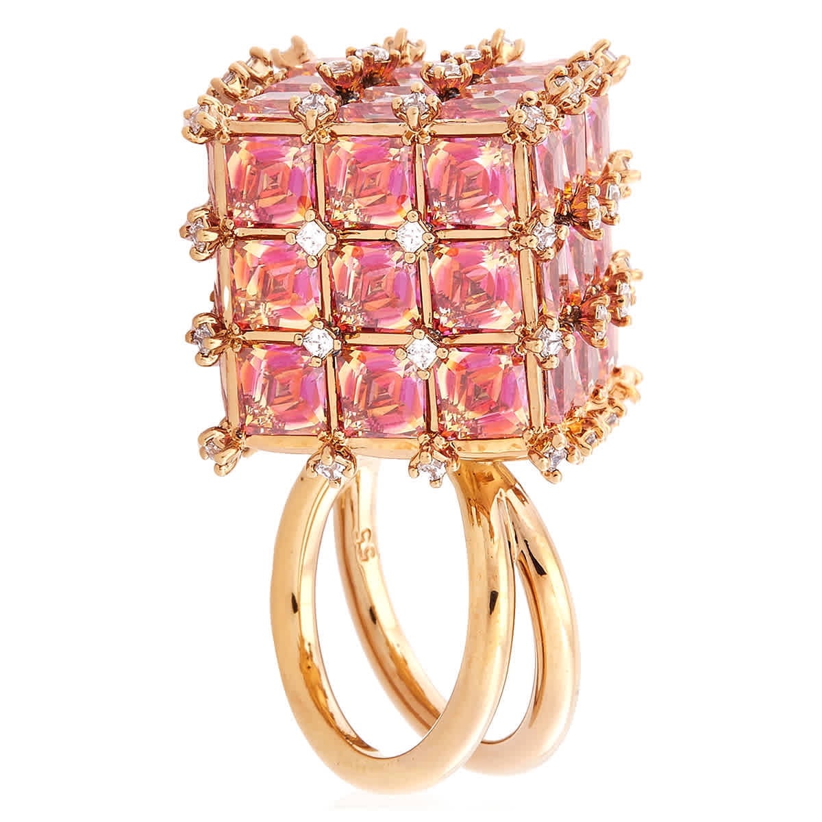 Swarovski Gold,Tone Plated Dextera Ring, Size 55 (US 6.75 