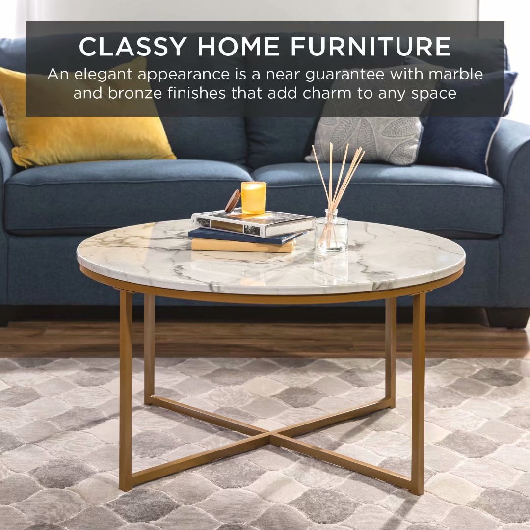 Faux marble coffee table walmart online