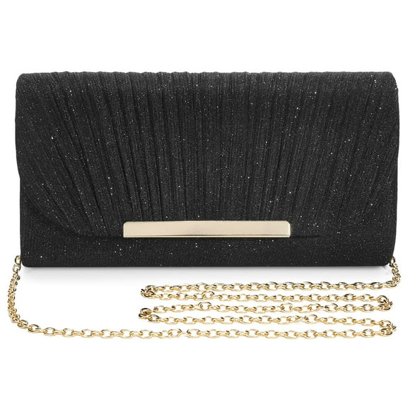 Bolso de noche UBAYMAX Monederos de mano para mujer de satén negro