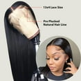 thumbnail image 7 of Transparent Lace Front Wigs Straight Hair 13x4 Lace Front Wigs Human Hair with Baby Hair Pre Plucked Bleached Knots 150% Density Remy 10A Brazilian Straight Lace Wigs for Black Women(16 Inch), 7 of 7