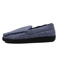 thumbnail image 3 of SLM Mens Moccasin Slippers Faux Fur Lined House Shoes Comfy Bedroom Clogs, 3 of 5