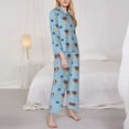 thumbnail image 5 of Wukai Sea Turtle Print Women's Pajama Set - Soft Long Sleeve Sleepwear for Comfort and Style-XX-Large, 5 of 9