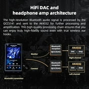 FiiO UTWS5 2025 True Wireless Bluetooth Earbuds Hook & Headphone Amp for IEMs, AK4332 DAC, Hi-Res 96kHz/24bit LDAC -MMCX/0.78 2pins Connector, 10-Band PEQ, 20H Battery Life (MMCX)