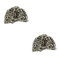 thumbnail image 3 of Ounissouiy Gorros de ducha Estampado de flores Impermeable Reutilizable Banda elástica Gorro ajustable Salón Peluquería Estampado de leopardo negro Estampado de leopardo negro 2piezas Ounissouiy CBP381422, 3 of 6