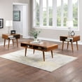 thumbnail image 2 of Allora Zebrano Wood Rich Walnut Coffee Table Set Rectangular Contemporary Assembly Required, 2 of 8