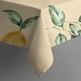thumbnail image 5 of Yellow Lemon Fruit Leaves LightYellow Pattern Square Tablecloth,Waterproof Square Table Cover,Wipeable Spillproof Washable Table Cover for Home Kitchen Party Decor 60"x60"(152x152cm), 5 of 6