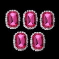 thumbnail image 2 of veasfak 5 Pieces Flatback Rhinestone Button DIY Garment Embellishments Rosy, 2 of 5