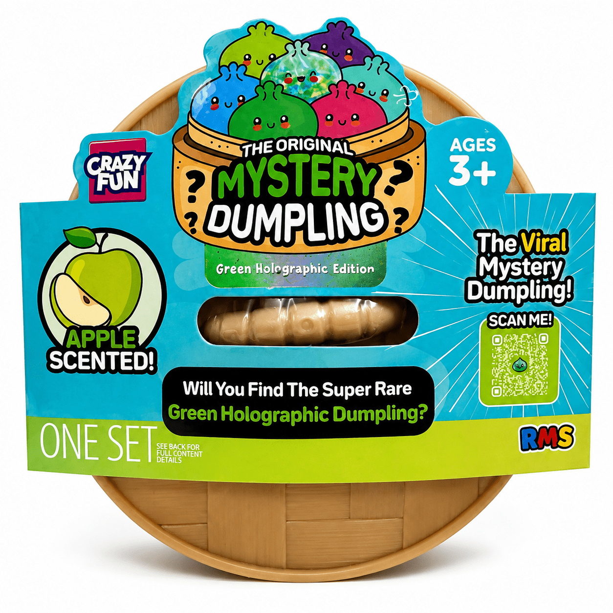 RMS Crazy Fun Green Holographic Dumpling Stress Ball, 1pc