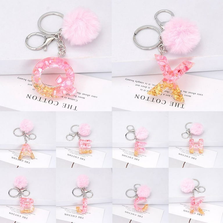 qbodp Handmade Crochet Pink Keychain Charm,Peach Pendant Key Ring  Aesthetics Ornament Key Chain Accessories for Women Wallet Bag Car Key