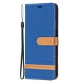 thumbnail image 3 of Feishell Case for Samsung Galaxy S24 Cloth Texture Premium PU Leather Simple Wallet Case [Credit Card Slots] [Kickstand] [Magnetic Closure] [Wrist Strap] Shockproof Flip Cover,Blue, 3 of 8