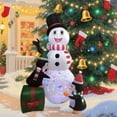 thumbnail image 6 of Christmas Inflatable Snowman Penguin LED Light Polyester Festive Ornament for Lawn Party Yard Outdoor Use, 6 of 9