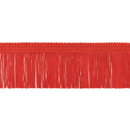 2" (5cm) Chainette Fringe Trim # CF02,, Cherry Red #E6 (Bright Red) 5 Yards (15 ft/4.5m)