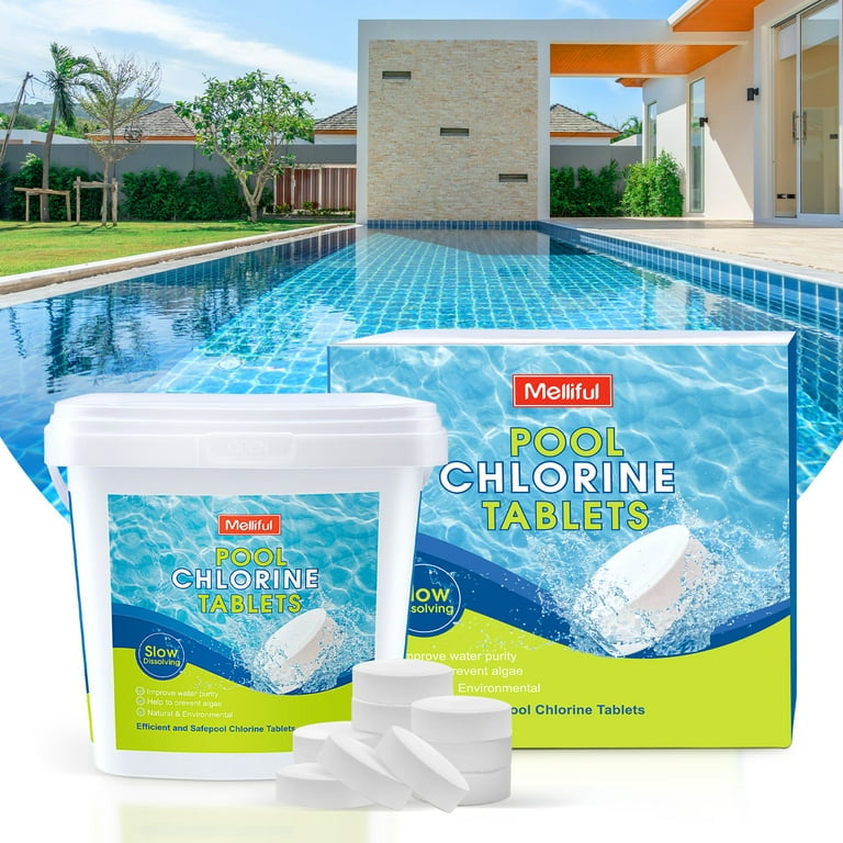 1" Chlorine Tablets for Swimming Pools, LongLasting Slow Dissolving